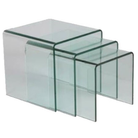 Tables gigognes en verre trempé
