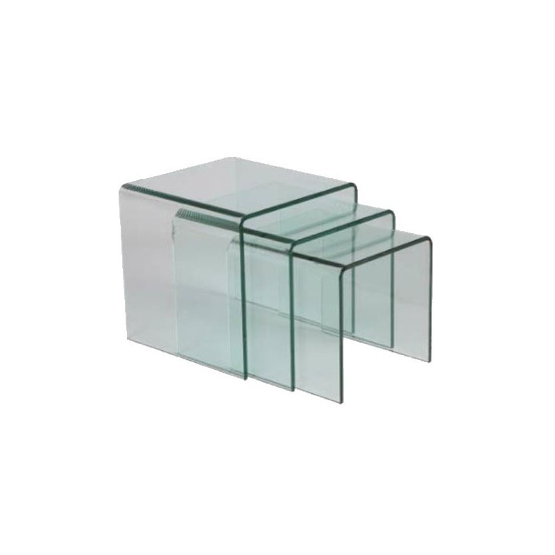 Tables gigognes en verre trempé