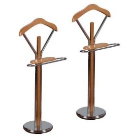 chevalet en bois et chrome lot de 2