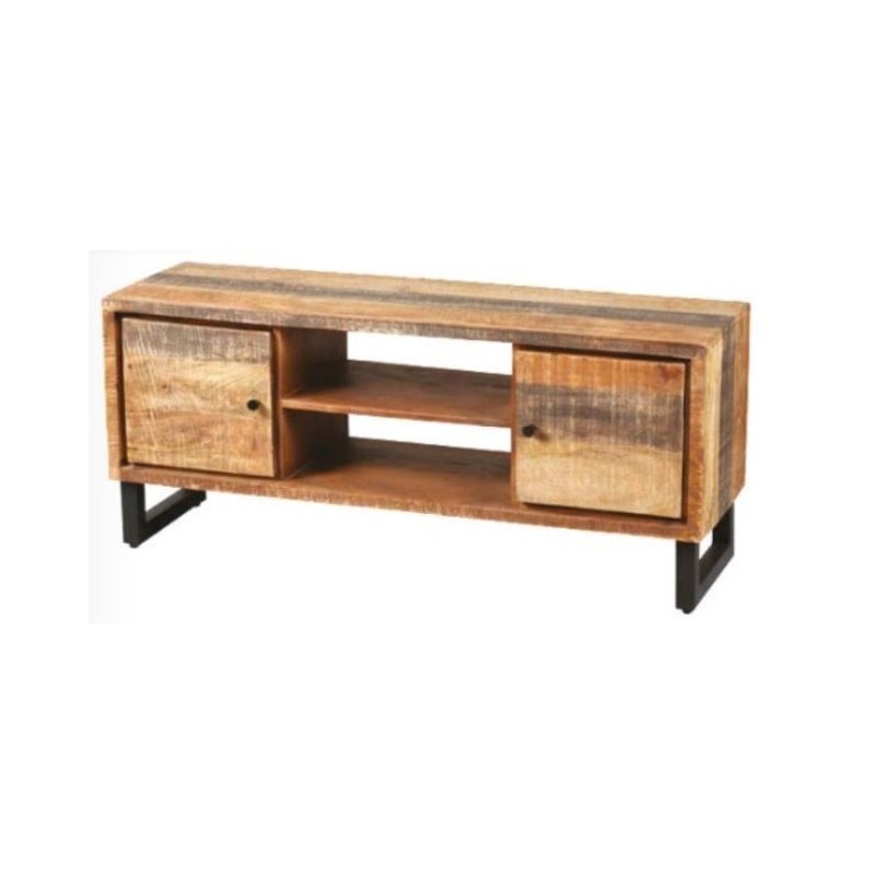 meuble tv bois brut