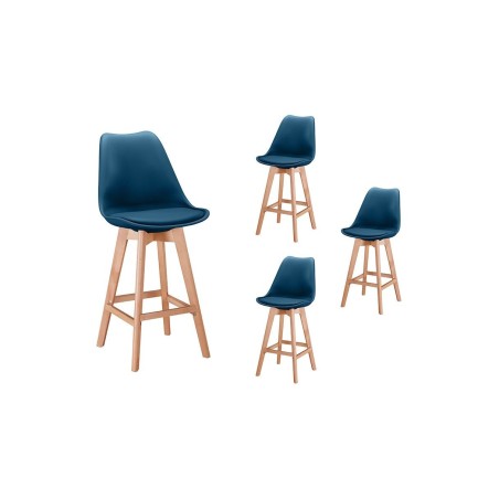 4 Tabourets hauts style scandinave