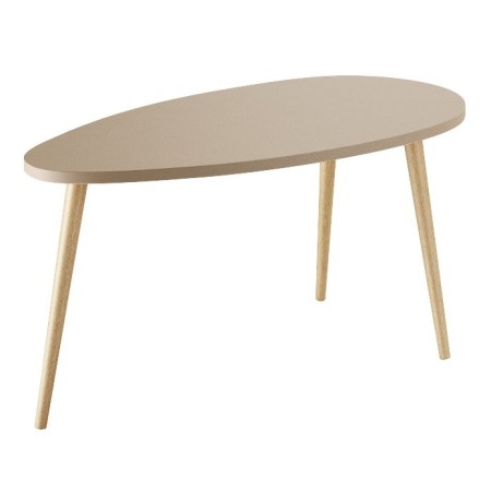 Table basse ovale bicolore
