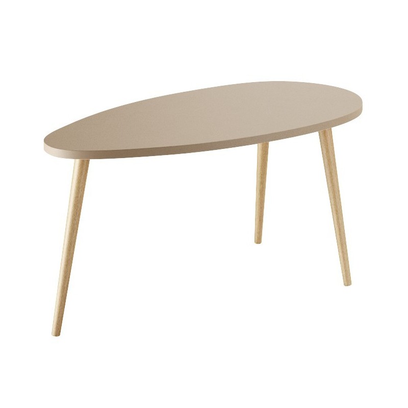 Table basse ovale bicolore