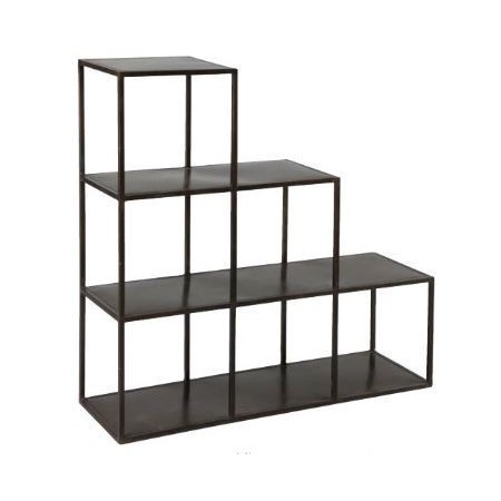 Etagere escalier en métal noir