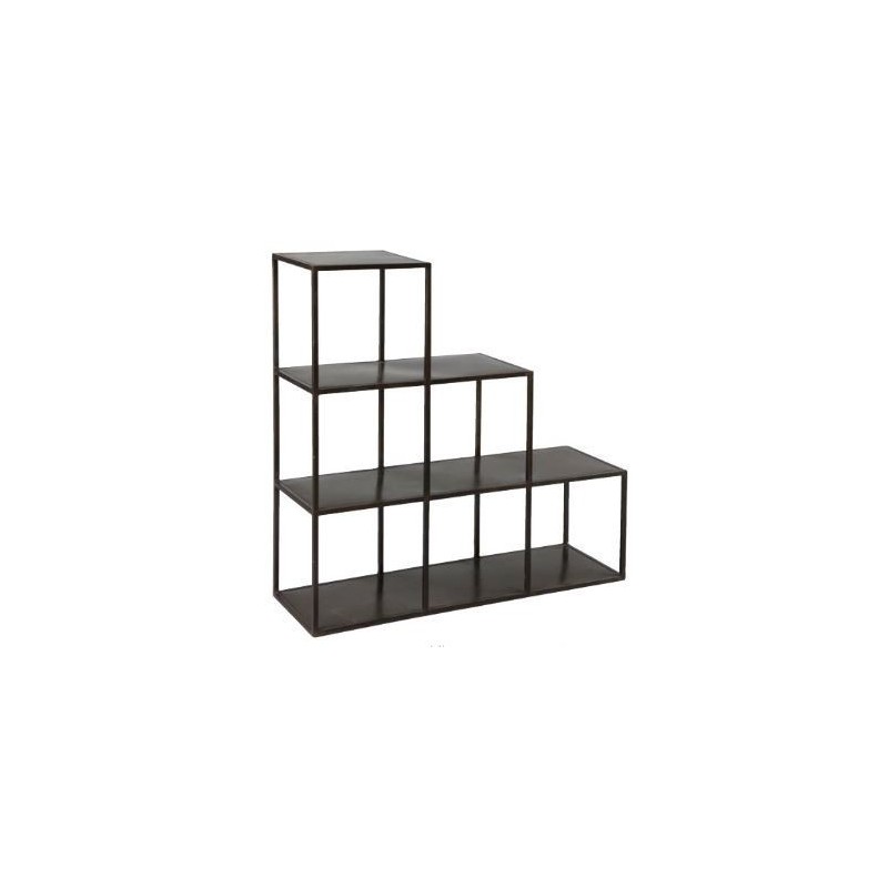 Etagere escalier en métal noir