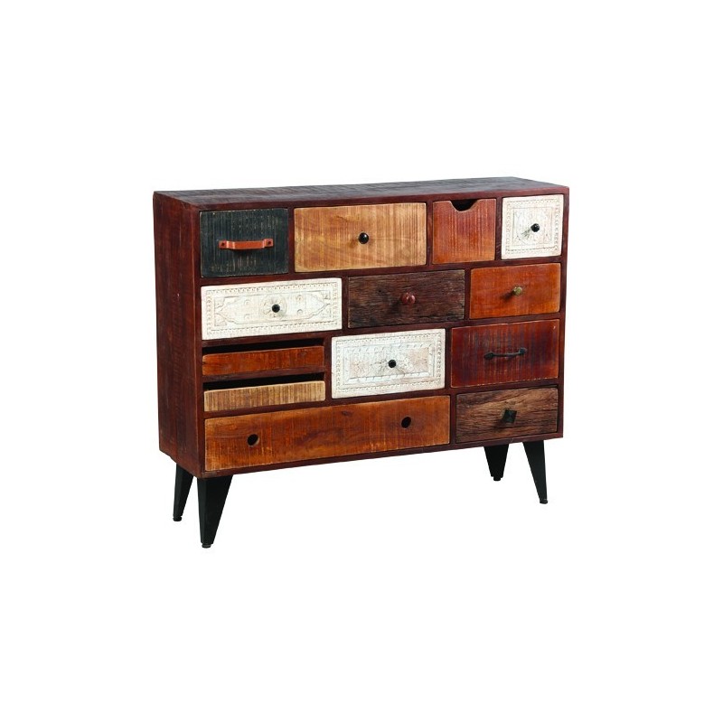 Commode 13 tiroirs pieds métal