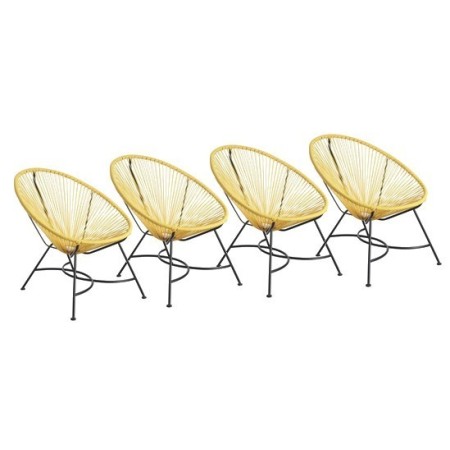 Lot de 4 fauteuils style vintage