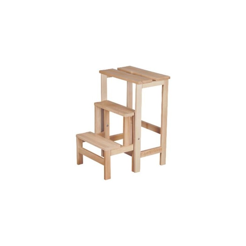 Tabouret escabeau pliable en bois