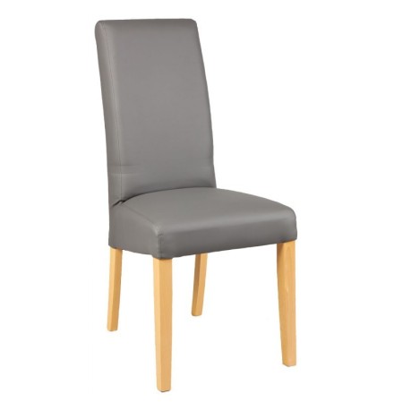 Chaise simili cuir - Taupe