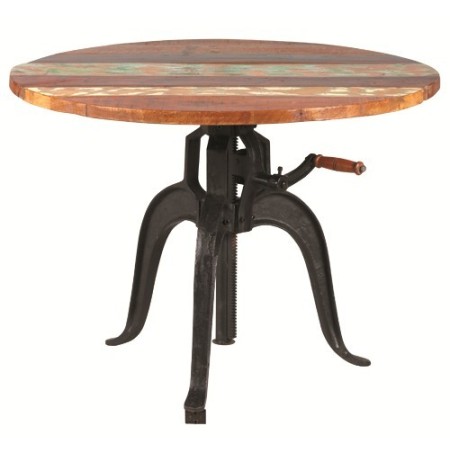 Table ronde a crémaillère