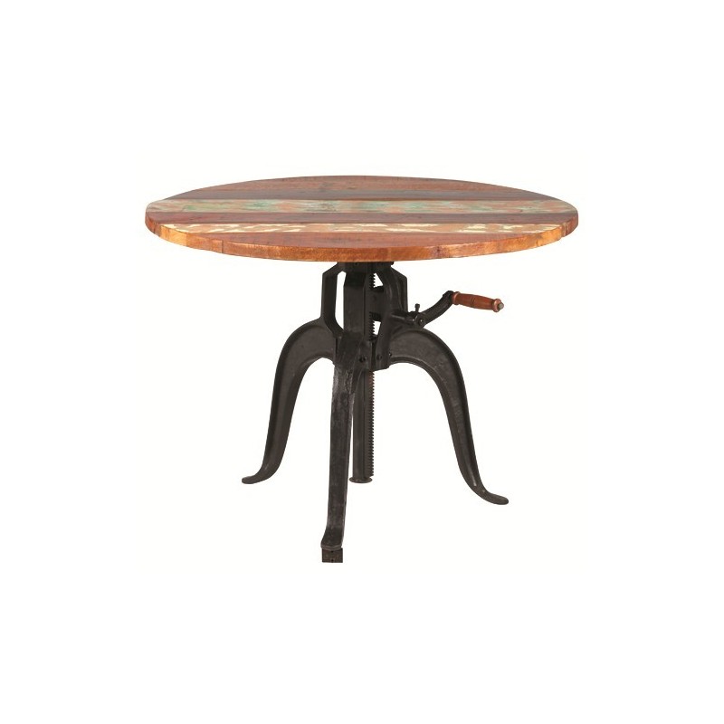 Table ronde a crémaillère