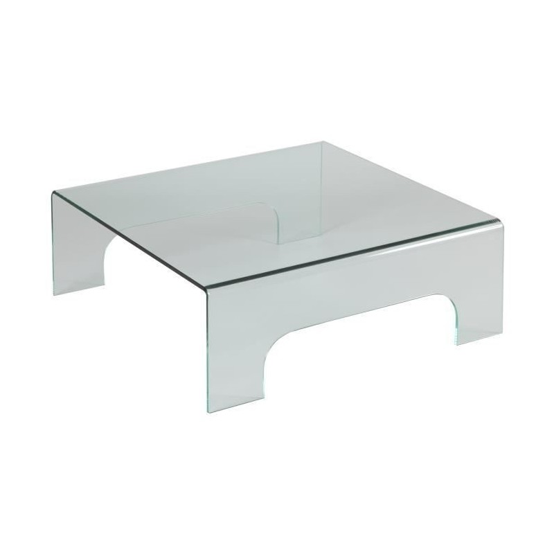 Table basse carrée 90x90 en verre