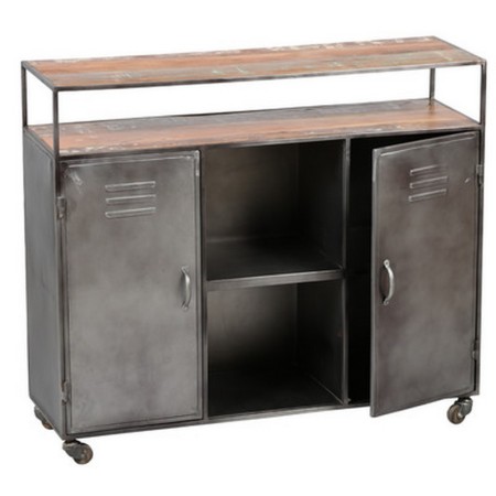 meuble bar industriel - roulettes