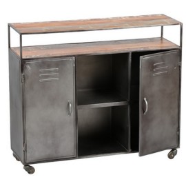 meuble bar industriel - roulettes
