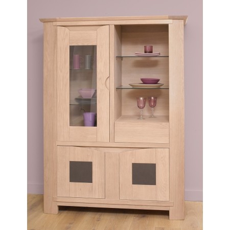Meuble vitrine niche étagères