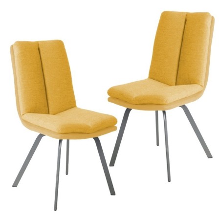 chaise jaune salle a manger
