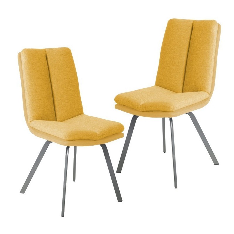 chaise jaune salle a manger