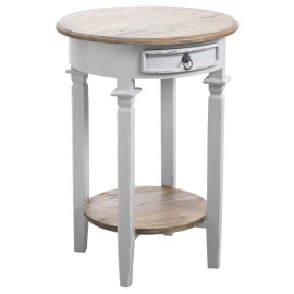 Gueridon rond bicolor-gris