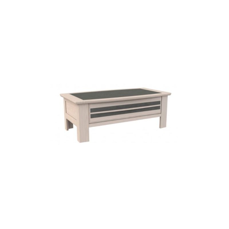 Table de salon a tiroirs chene