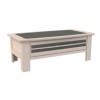 Table de salon a tiroirs chene