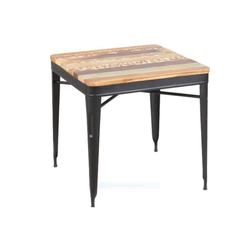 Table carrée industrielle 4 personnes