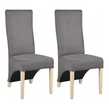 Chaises microfibre gris destockées