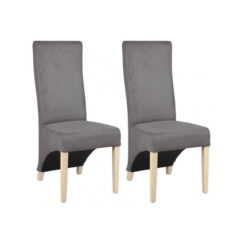 Chaises microfibre gris destockées