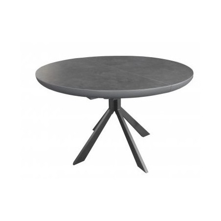 Table ronde ceramique - grise mouchetée