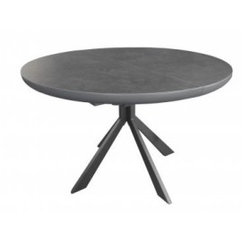 Table ronde ceramique - grise mouchetée
