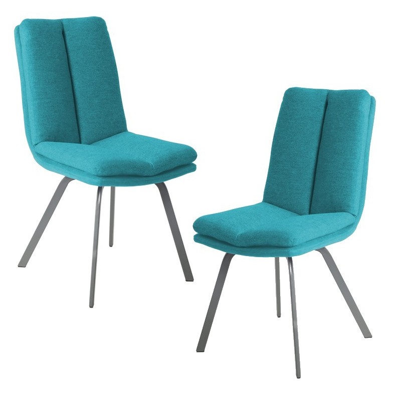 Lot de chaises turquoise pour salle a Manger Lot de chaises turquoise pour salle a Manger