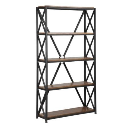 etagere murale bois et metal