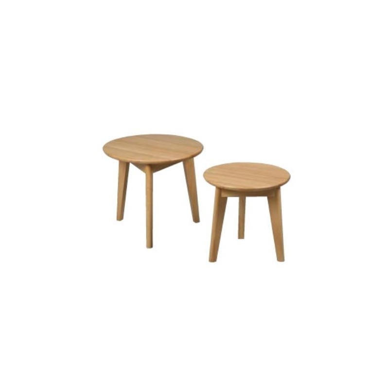 Tables d'appoint rondes chene