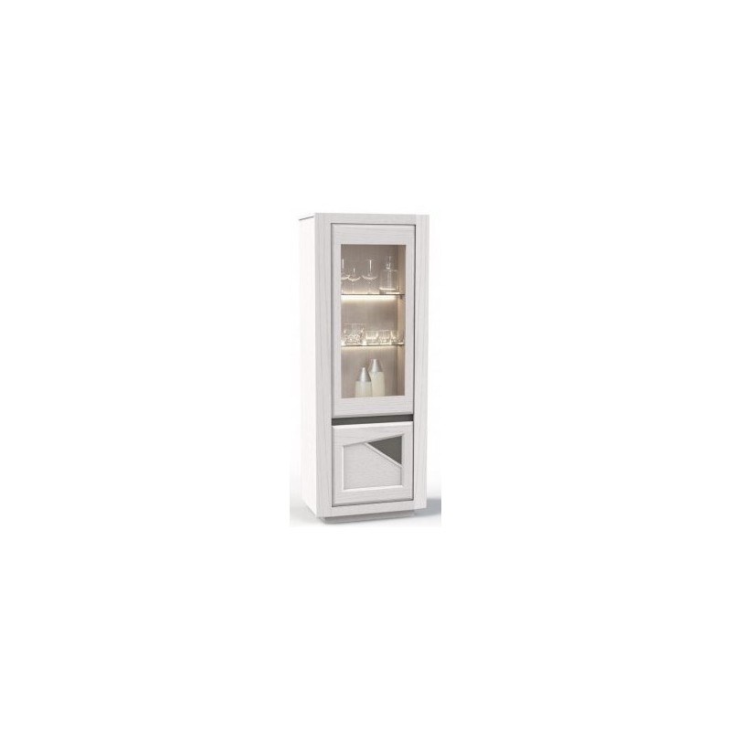 Meuble vitrine colonne - porte vitrée