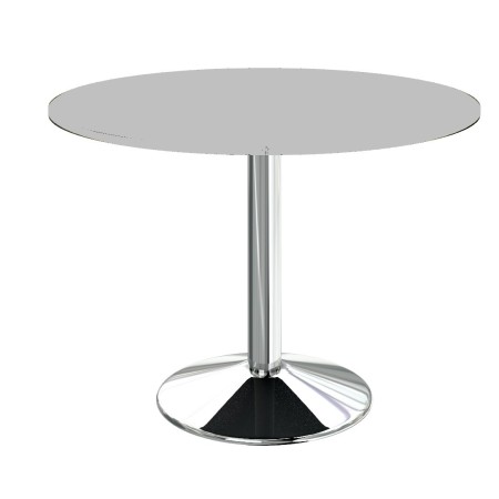 Table grise de cuisine ronde