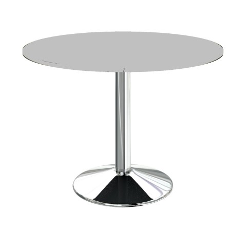 Table grise de cuisine ronde
