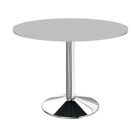 Table grise de cuisine ronde