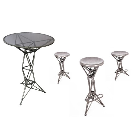 ensemble table haute et tabouret
