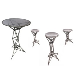 ensemble table haute et tabouret