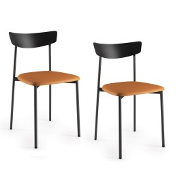 Chaise en métal simili type ecolier