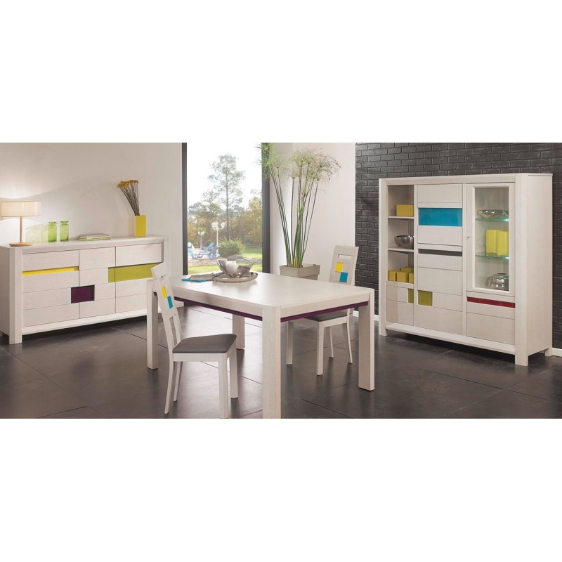 Salle à manger chêne en couleur