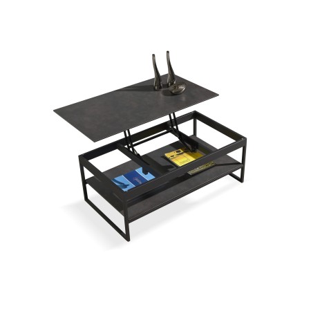 Table basse relevable plateau céramique
