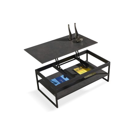 Table basse relevable plateau céramique