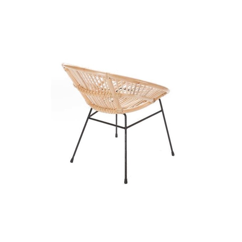 Fauteuil rotin vintage