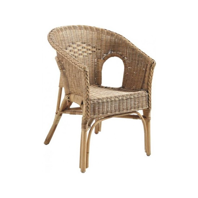 Fauteuil en rotin tissé