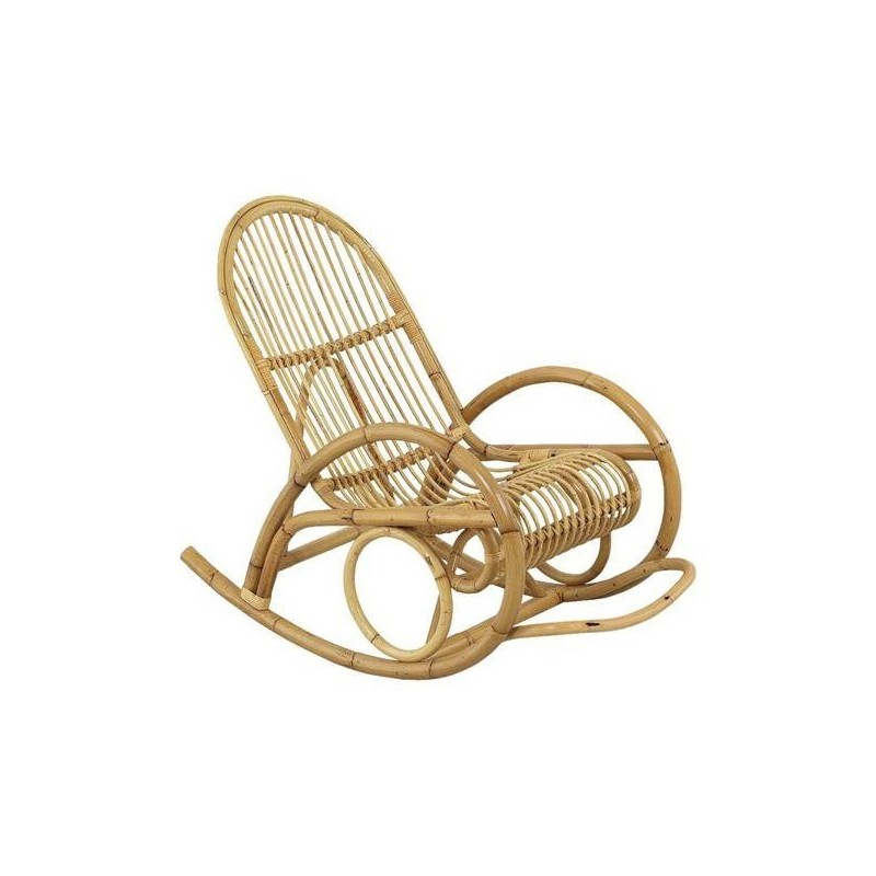 Rocking chair en rotin tendance