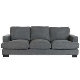 Canapé fixe en tissu gris 220cm