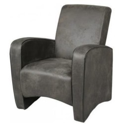 Fauteuil en microfibre gris vieilli
