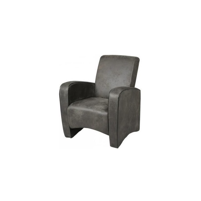 Fauteuil en microfibre gris vieilli
