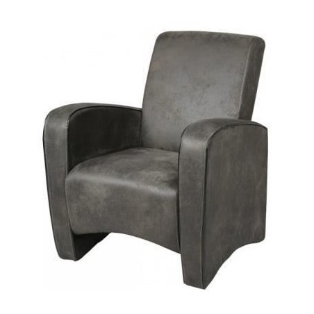 Fauteuil en microfibre gris vieilli