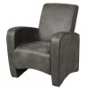 Fauteuil en microfibre gris vieilli